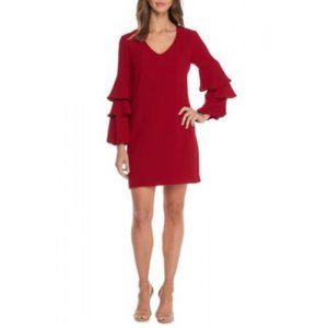 Charles Henry Red Mini Dress